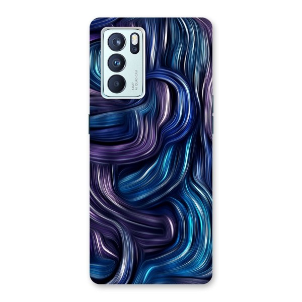 Blue and Purple Oil Paint Back Case for Oppo Reno6 Pro 5G
