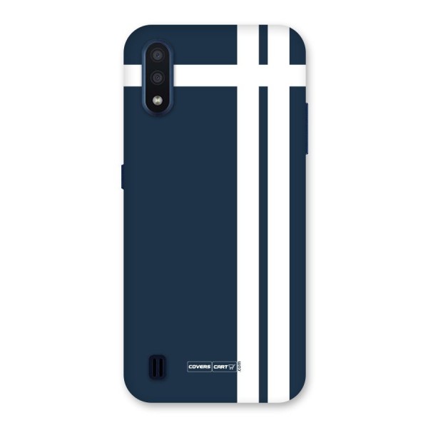 Blue and White Back Case for Galaxy M01