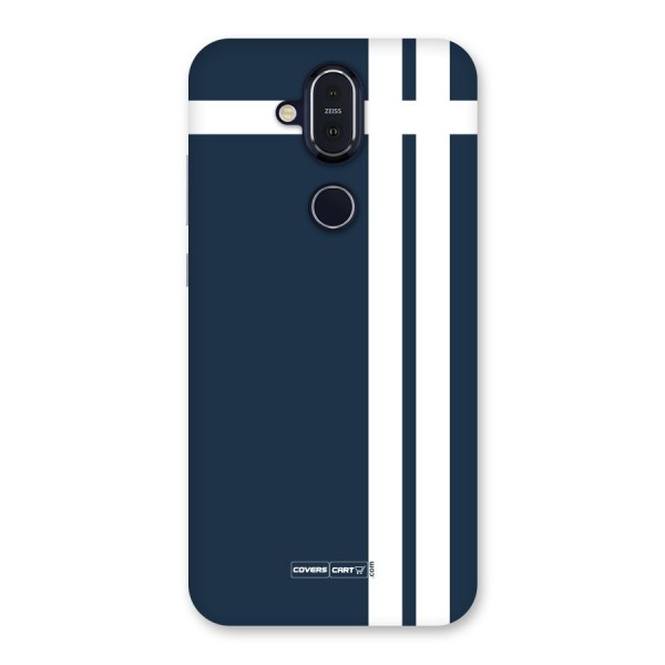 Blue and White Back Case for Nokia 8.1