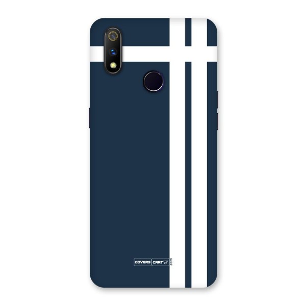 Blue and White Back Case for Realme 3 Pro