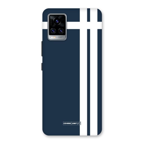 Blue and White Back Case for Vivo V20 Pro