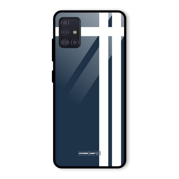 Blue and White Glass Back Case for Galaxy A51