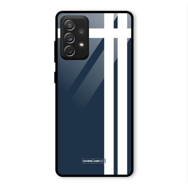 Blue and White Glass Back Case for Galaxy A72