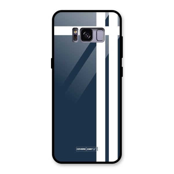 Blue and White Glass Back Case for Galaxy S8