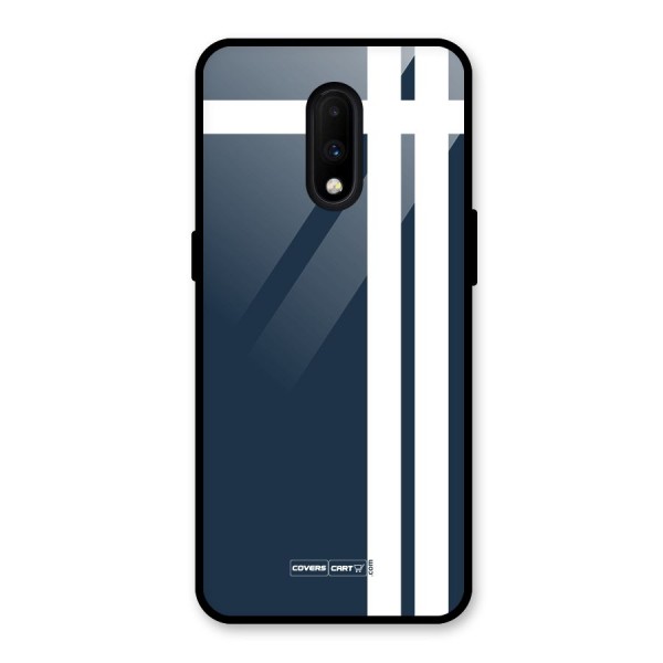 Blue and White Glass Back Case for OnePlus 7