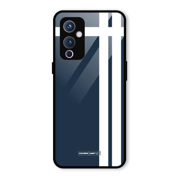 Blue and White Glass Back Case for OnePlus 9