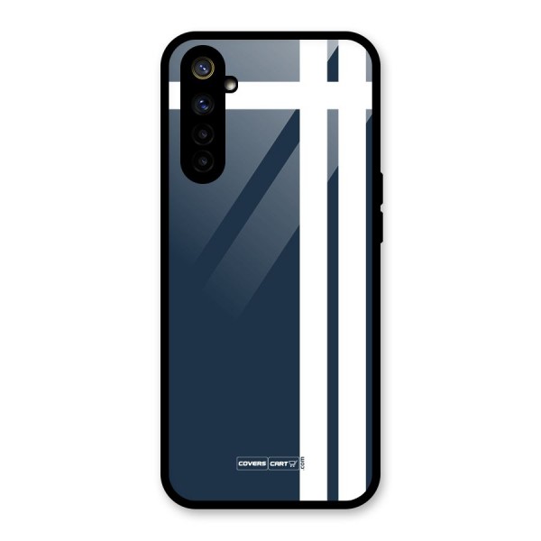 Blue and White Glass Back Case for Realme 6