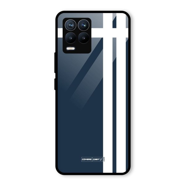 Blue and White Glass Back Case for Realme 8