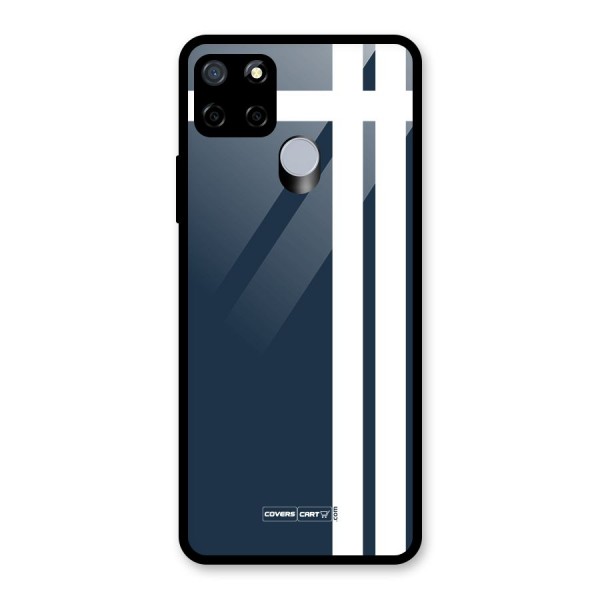 Blue and White Glass Back Case for Realme C15