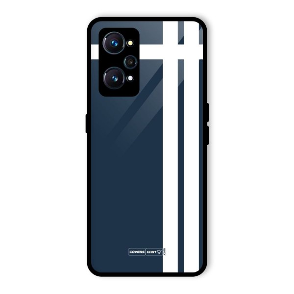 Blue and White Glass Back Case for Realme GT 2
