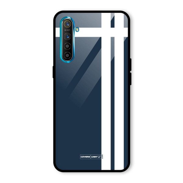 Blue and White Glass Back Case for Realme X2