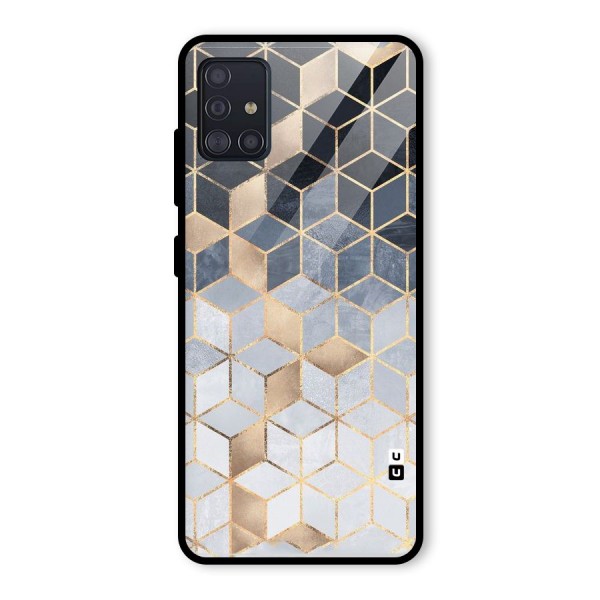 Blues And Golds Glass Back Case for Galaxy A51