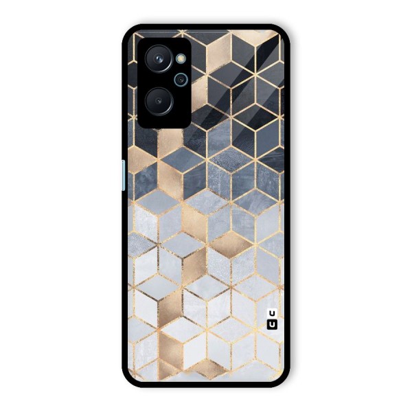 Blues And Golds Glass Back Case for Realme 9i