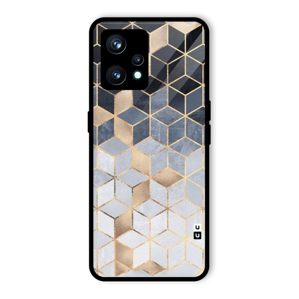 Blues And Golds Glass Back Case for Realme Narzo 50 Pro