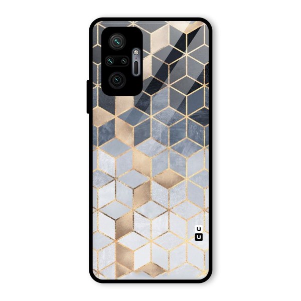 Blues And Golds Glass Back Case for Redmi Note 10 Pro