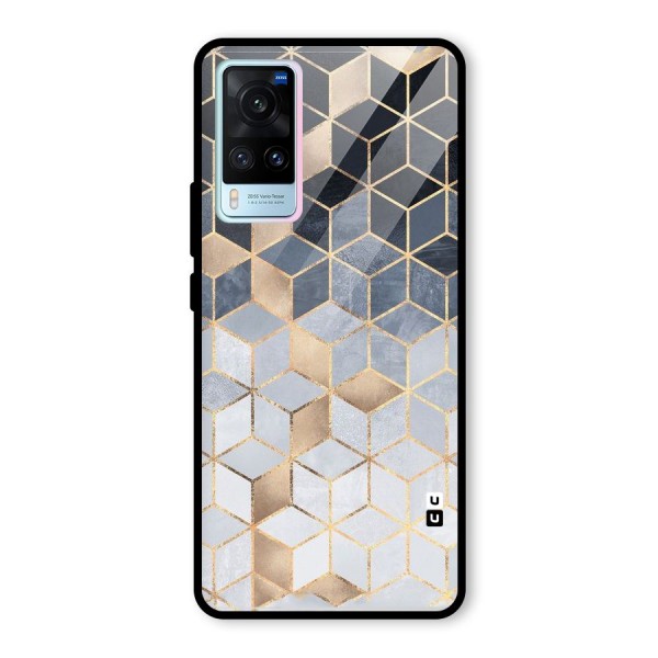 Blues And Golds Glass Back Case for Vivo X60