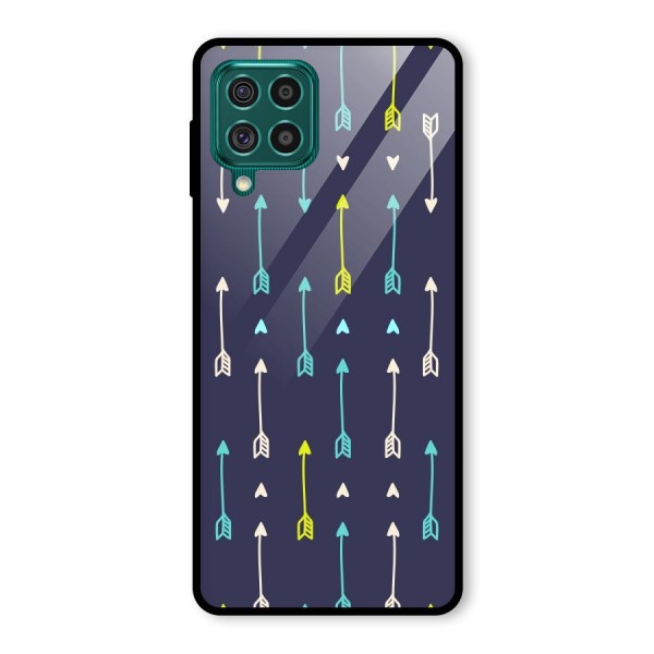 Boho Arrow Pattern Glass Back Case for Galaxy F62