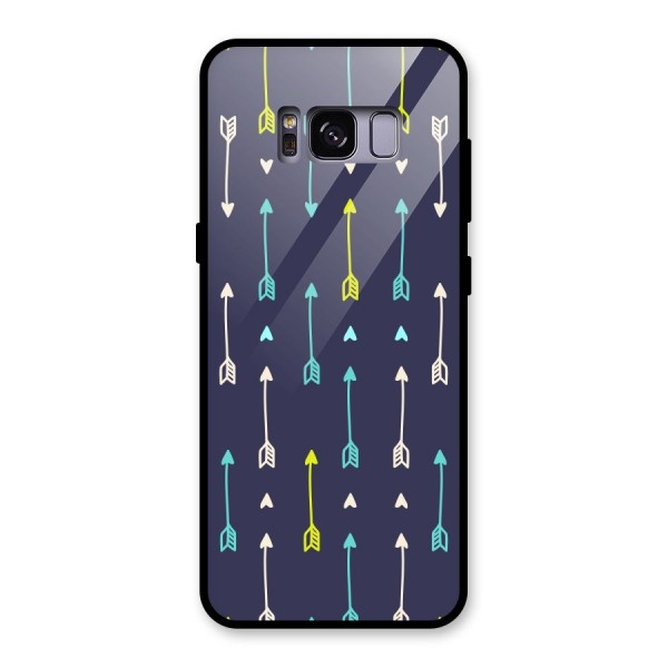 Boho Arrow Pattern Glass Back Case for Galaxy S8