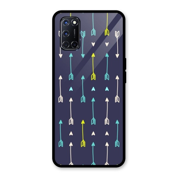 Boho Arrow Pattern Glass Back Case for Oppo A52