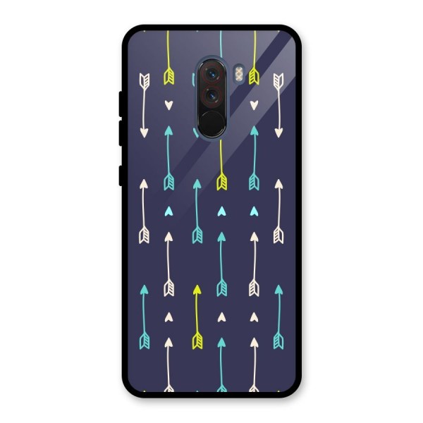 Boho Arrow Pattern Glass Back Case for Poco F1