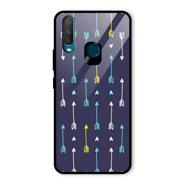 Boho Arrow Pattern Glass Back Case for Vivo Y12