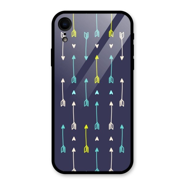 Boho Arrow Pattern Glass Back Case for XR