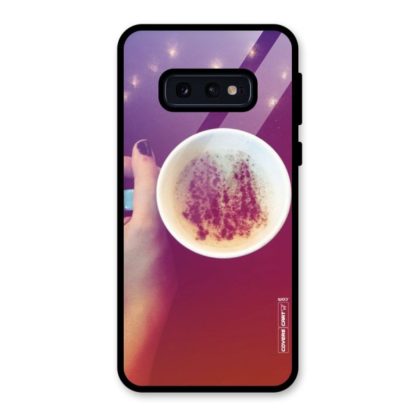 Bokeh Coffee Mug Glass Back Case for Galaxy S10e