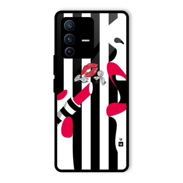 Bold Woman Glass Back Case for Vivo V23 Pro