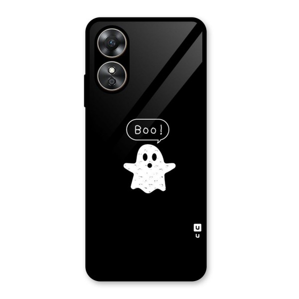 Boo Cute Ghost Glass Back Case for Oppo A17