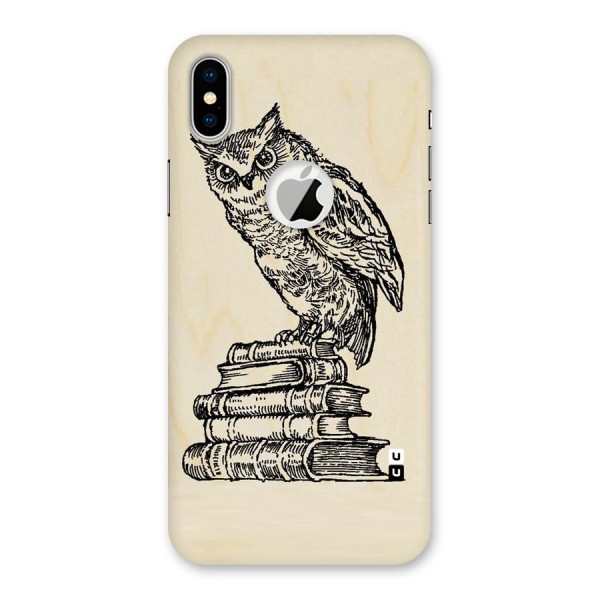 Book Owl Back Case for iPhone XS Logo Cut