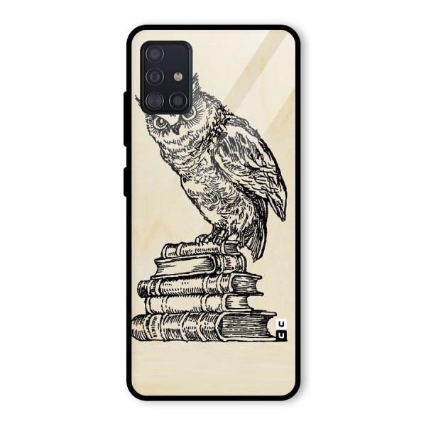 Book Owl Glass Back Case for Galaxy A51