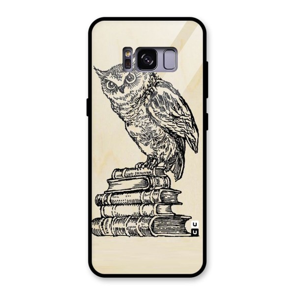 Book Owl Glass Back Case for Galaxy S8