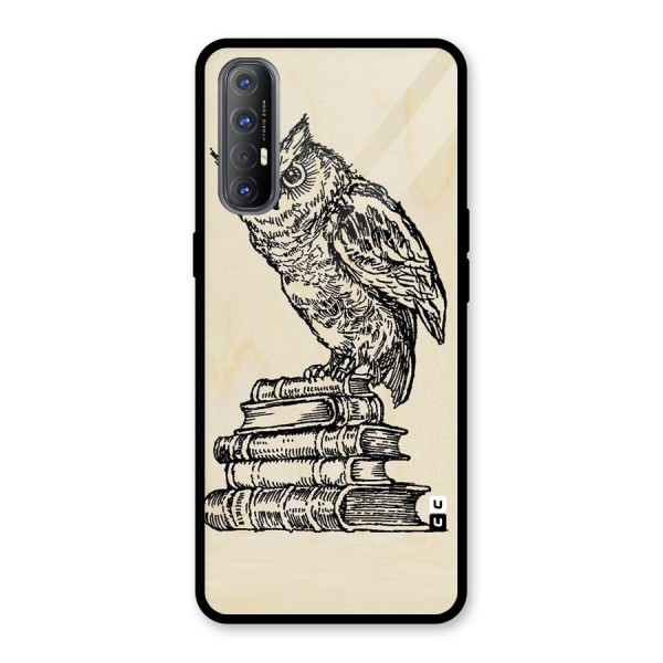 Book Owl Glass Back Case for Oppo Reno3 Pro