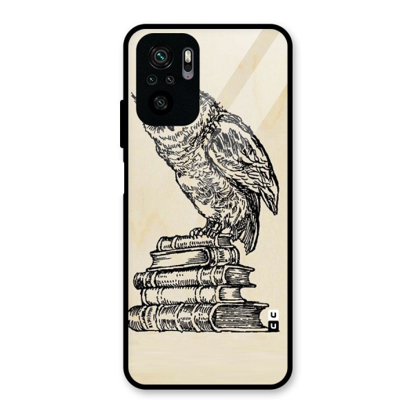 Book Owl Glass Back Case for Redmi Note 10