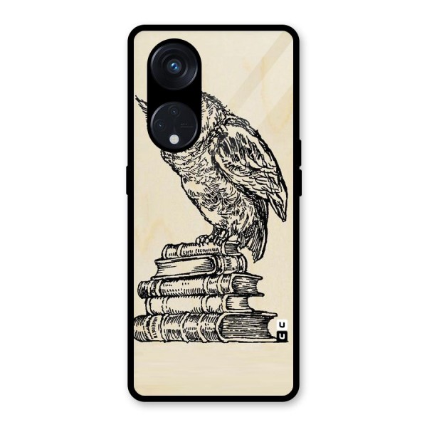 Book Owl Glass Back Case for Reno8 T 5G