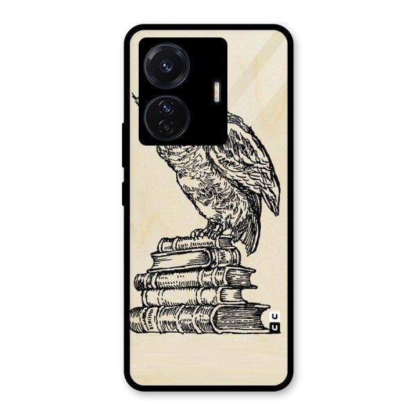 Book Owl Glass Back Case for Vivo T1 Pro