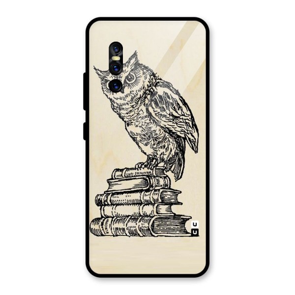 Book Owl Glass Back Case for Vivo V15 Pro