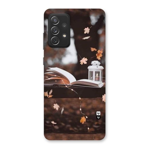 Book and Fall Leaves Back Case for Galaxy A72