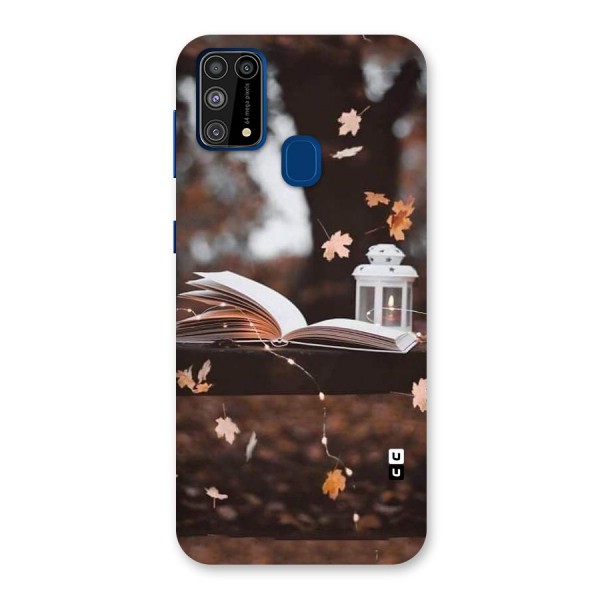 Book and Fall Leaves Back Case for Galaxy M31