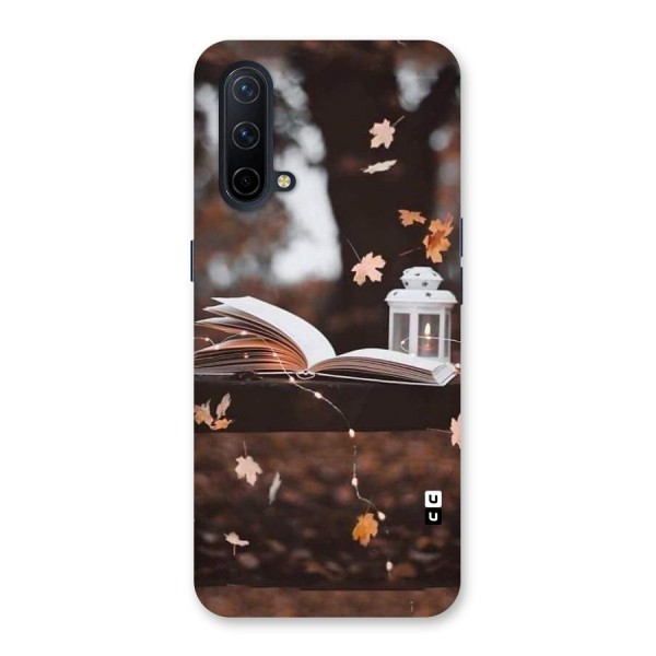 Book and Fall Leaves Back Case for OnePlus Nord CE 5G