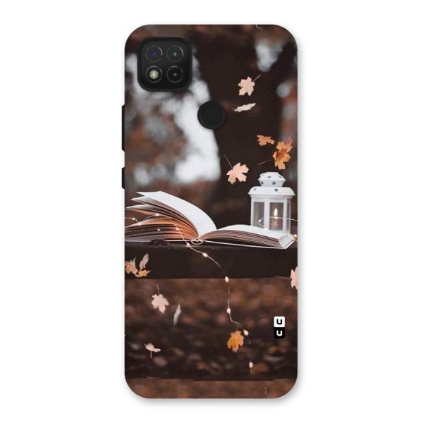 Book and Fall Leaves Back Case for Redmi 9C