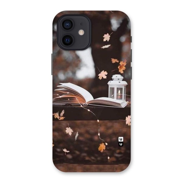 Book and Fall Leaves Back Case for iPhone 12