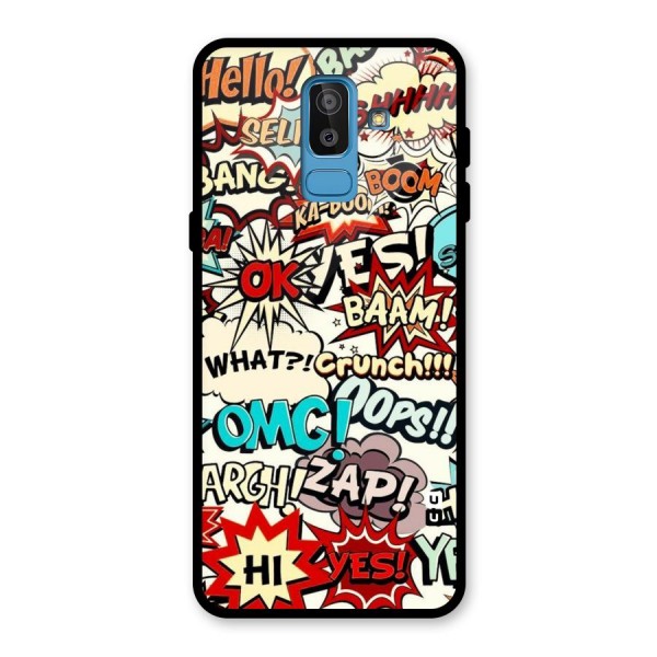 Boom Zap Glass Back Case for Galaxy J8