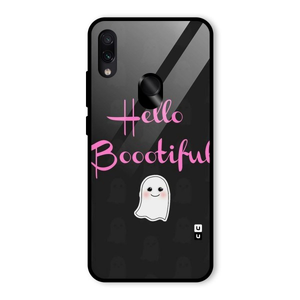 Boootiful Glass Back Case for Redmi Note 7