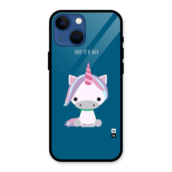 Born Wild Unicorn Glass Back Case for iPhone 13 Mini