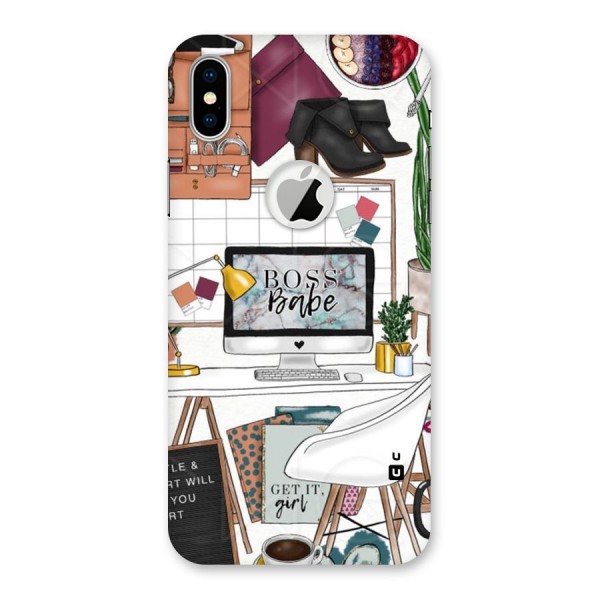 Boss Babe Back Case for iPhone XS Logo Cut