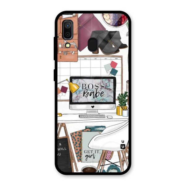 Boss Babe Glass Back Case for Galaxy A30