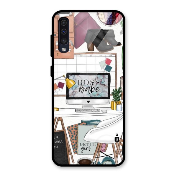 Boss Babe Glass Back Case for Galaxy A50