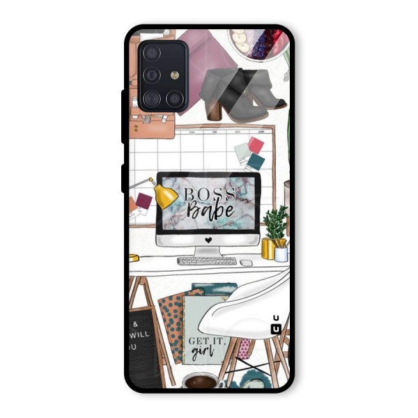 Boss Babe Glass Back Case for Galaxy A51