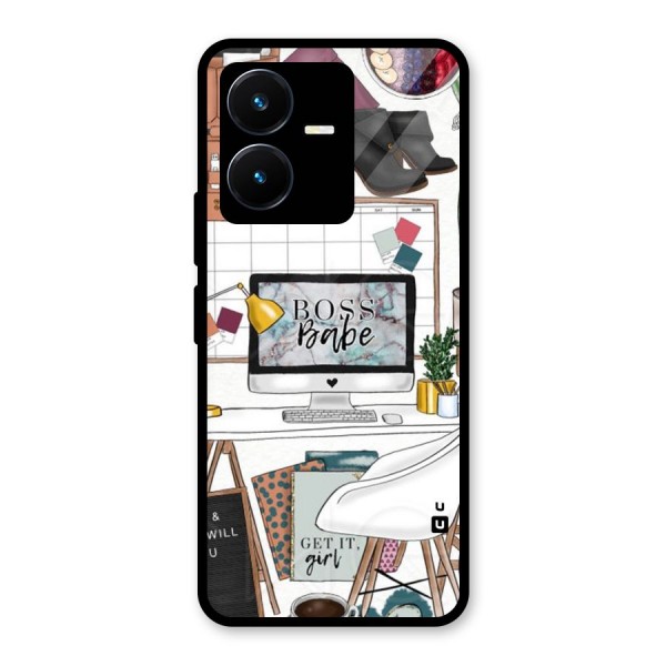 Boss Babe Glass Back Case for Vivo Y22